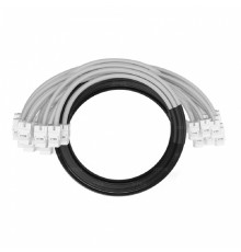 NTSS Кабельная сборка NTSS PREMIUM 24pc, UTP CAT5e, оконцована разъемами KEYSTONE RJ45 UTP CAT5e, заделка в чулке, вывод 0.6м, длина 10м, LSZH, серый NTSS-PC-PM-24-UTP-RJ45KJ-5e-S-0.6-10.0-LSZH-GY