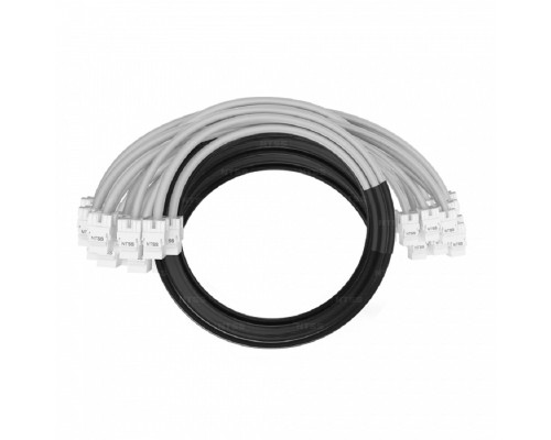 [патч-корд] NTSS Кабельная сборка NTSS PREMIUM 24pc, UTP CAT5e, оконцована разъемами KEYSTONE RJ45 UTP CAT5e, заделка в чулке, вывод 0.6м, длина 19м, LSZH, серый NTSS-PC-PM-24-UTP-RJ45KJ-5e-S-0.6-19.0-LSZH-GY