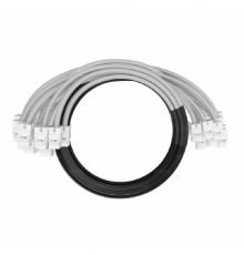 NTSS Кабельная сборка NTSS PREMIUM 24pc, UTP CAT6, оконцована разъемами KEYSTONE RJ45 UTP CAT6, заделка в чулке, вывод 0.6м, длина 5м, LSZH, серый NTSS-PC-PM-24-UTP-RJ45KJ-6-S-0.6-5.0-LSZH-GY