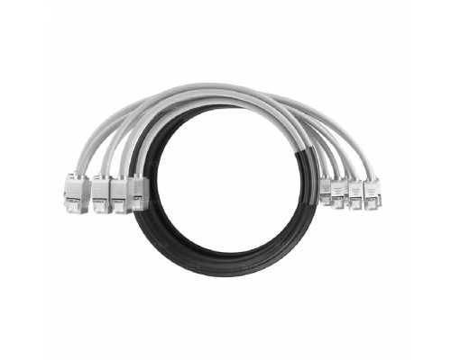 [патч-корд] NTSS Кабельная сборка NTSS PREMIUM 6pc, FTP CAT6, оконцована разъемами KEYSTONE RJ45 FTP CAT6, заделка в чулке, вывод 0.6м, длина 5м, LSZH, серый NTSS-PC-PM-6-FTP-RJ45KJ-6-S-0.6-5.0-LSZH-GY