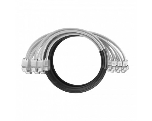 [патч-корд] NTSS Кабельная сборка NTSS PREMIUM 12pc, FTP CAT6, оконцована разъемами KEYSTONE RJ45 FTP CAT6, заделка в чулке, вывод 0.6м, длина 5м, LSZH, серый NTSS-PC-PM-12-FTP-RJ45KJ-6-S-0.6-5.0-LSZH-GY