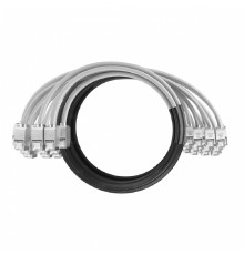 NTSS Кабельная сборка NTSS PREMIUM 24pc, FTP CAT6, оконцована разъемами KEYSTONE RJ45 FTP CAT6, заделка в чулке, вывод 0.6м, длина 2м, LSZH, серый NTSS-PC-PM-24-FTP-RJ45KJ-6-S-0.6-2.0-LSZH-GY