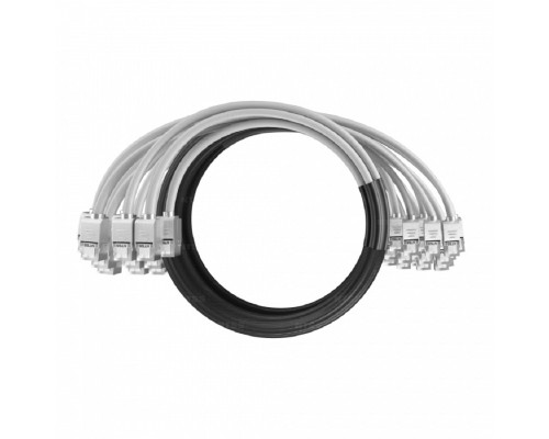 [патч-корд] NTSS Кабельная сборка NTSS PREMIUM 24pc, FTP CAT6, оконцована разъемами KEYSTONE RJ45 FTP CAT6, заделка в чулке, вывод 0.6м, длина 2м, LSZH, серый NTSS-PC-PM-24-FTP-RJ45KJ-6-S-0.6-2.0-LSZH-GY