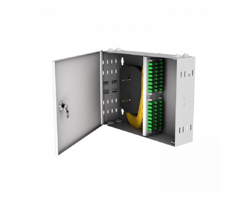 [Кросс, патч панель, адаптер] NTSS Кросс настенный NTSS PREMIUM предсобранный, 48 портов SC/APC, 9/125 мкм, (розетки, сплайс 2шт, КДЗС, пигтейлы) NTSS-WFOB-PM-48-SC/A-9-SP1.5G4A