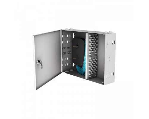[Кросс, патч панель, адаптер] NTSS Кросс настенный NTSS PREMIUM предсобранный, 48 портов FC/UPC, 50/125 мкм ОМ3, (розетки, сплайс 2шт, КДЗС, пигтейлы) NTSS-WFOB-PM-48-FC/U-503-SP1.5G5A