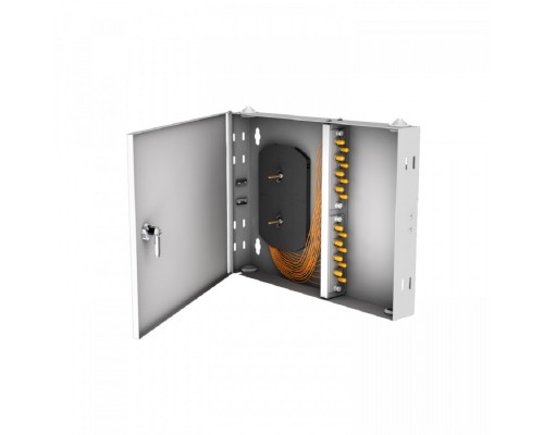 [Кросс, патч панель, адаптер] NTSS Кросс настенный NTSS PREMIUM предсобранный, 16 портов ST/UPC, 50/125 мкм, (сплайс, пигтейлы, кдзс, планки, адаптеры) NTSS-WFOB-PM-16-ST/U-50-SP1.5G2A