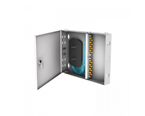 [Кросс, патч панель, адаптер] NTSS Кросс настенный NTSS PREMIUM предсобранный, 16 портов ST/UPC, 50/125 мкм ОМ3, (сплайс, пигтейлы, кдзс, планки, адаптеры) NTSS-WFOB-PM-16-ST/U-503-SP1.5G2A