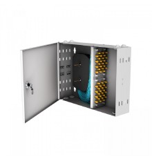 NTSS Кросс настенный NTSS PREMIUM предсобранный, 48 портов ST/UPC, 50/125 мкм ОМ3, (розетки, сплайс 2шт, КДЗС, пигтейлы) NTSS-WFOB-PM-48-ST/U-503-SP1.5G5A