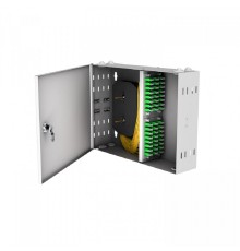 NTSS Кросс настенный NTSS PREMIUM предсобранный, 24 порта LC/APC duplex, 9/125 мкм, (розетки, сплайс 2шт, КДЗС, пигтейлы) NTSS-WFOB-PM-24-2LC/A-9-SP1.5G1A