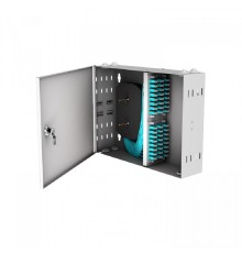 NTSS Кросс настенный NTSS PREMIUM предсобранный, 48 портов LC/UPC duplex, 50/125 мкм ОМ3, (розетки, сплайс 3шт, КДЗС, пигтейлы) NTSS-WFOB-PM-48-2LC/U-503-SP1.5G4A