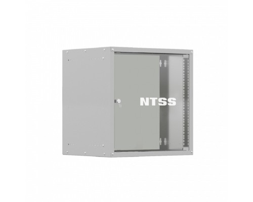 [Шкаф телекоммуникационный, стойка] NTSS Шкаф настенный телекоммуникационный NTSS LIME 18U 550х450х900мм, 2 профиля 19, дверь стеклянная, боковые стенки несъемные, разобранный, серый RAL 7035 NTSS-WL18U5545GS