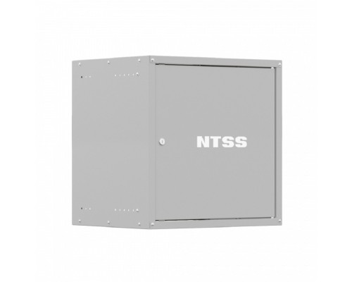 [Шкаф телекоммуникационный, стойка] NTSS Шкаф настенный телекоммуникационный NTSS LIME 12U 550х600х635мм, 2 профиля 19, дверь сплошная металл, боковые стенки несъемные, разобранный, серый RAL 7035 NTSS-WL12U5560FD