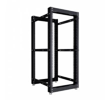 NTSS Стойка серверная NTSS OR двухрамная 42U 600-1000мм, комплект ножек, черный RAL 9005 NTSS-2POR42U/600-1000-BL
