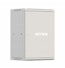 NTSS Шкаф настенный телекоммуникационный NTSS W 15U 600х450х770мм, 2 профиля 19, дверь сплошная металл, боковые стенки съемные, разобранный, серый RAL 7035 NTSS-W15U6045FD