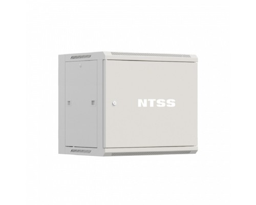[Шкаф телекоммуникационный, стойка] NTSS Шкаф настенный телекоммуникационный NTSS W 12U 600х600х635мм, 2 профиля 19, дверь сплошная металл, боковые стенки съемные, разобранный, серый RAL 7035 NTSS-W12U6060FD