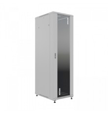 NTSS Шкаф напольный универсальный серверный NTSS R 18U 600х800мм, 4 профиля 19, двери стекло и сплошная металл, боковые стенки съемные, регулируемые опоры, разобранный, серый RAL 7035 NTSS-R18U6080GS