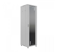 NTSS Шкаф напольный универсальный серверный NTSS R 32U 600х600мм, 4 профиля 19, двери стекло и сплошная металл, боковые стенки съемные, регулируемые опоры, разобранный, серый RAL 7035 NTSS-R32U6060GS