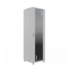 NTSS Шкаф напольный универсальный серверный NTSS R 32U 600х600мм, 4 профиля 19, двери стекло и сплошная металл, боковые стенки съемные, регулируемые опоры, разобранный, серый RAL 7035 NTSS-R32U6060GS