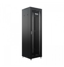 NTSS Шкаф напольный универсальный серверный NTSS R 22U 600х600мм, 4 профиля 19, двери перфорированная и перфорированная, боковые стенки съемные, регулируемые опоры, разобранный, черный RAL 9005 NTSS-R