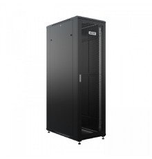 NTSS Шкаф напольный универсальный серверный NTSS R 47U 600х1200мм, 4 профиля 19, двери перфорированная и перфорированная двухстворчатая, боковые стенки съемные, регулируемые опоры, разобранный, черный