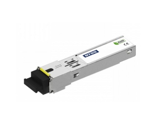 [Кросс, патч панель, адаптер] NTSS Модуль NTSS SFP, 1,25Гбит/с, разъём SC, рабочая длина волны 1550/1310нм, SM, WDM, дальность до 20км, ОБ 14дБ, DDM (INDUSTRIAL -45 +85C) NTSS-SFP-1.25G-53-20SDI