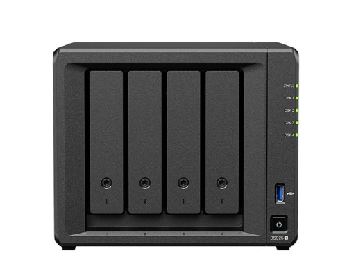 [Дисковый массив] Synology DS925+ Сетевое хранилище NAS AMD Ryzen V1500B 2.2 GHz 4 GB DDR4 ECC SODIMM /3.5