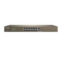 TENDA TEF1218P-16-250W Коммутатор управляемый PoE, 18 портов, 16х100 Мбит/с, 2x1 Гбит/с, SFP 1x1 Гбит/с