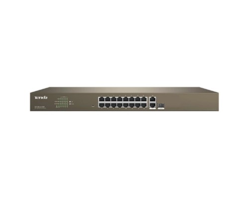 [Сетевое оборудование] TENDA TEF1218P-16-250W Коммутатор управляемый PoE, 18 портов, 16х100 Мбит/с, 2x1 Гбит/с, SFP 1x1 Гбит/с