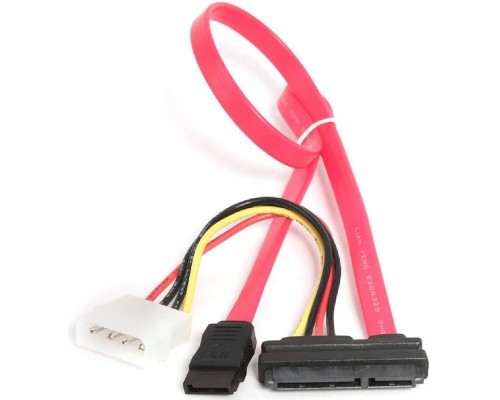 [кабели] Cablexpert  Кабель Combo SATA, Molex 4pin(M)+Sata 7pin(M) / Sata 15pin+7pin(F), медн.проводник, пакет (CC-SATA-C1-N)