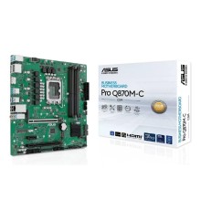 ASUS PRO Q870M-C-CSM (Socket 1851, mATX, 4xDDR5, 2xDP/HDMI, 1xPCIe 4.0x16,/1xPCIe 3.0, 1xLAN, 4xSATA 6Gb/s, 2xM.2, 1xM.2 E key, 3xUSB 3.2, 2xUSB 2.0, 2xPS/2)