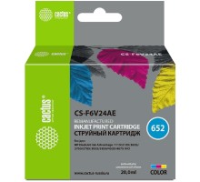 Картридж струйный Cactus CS-F6V24AE 652 многоцветный (300стр.) (200мл) для HP DeskJet Ink Advantage 1115/2135/3635