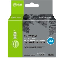 Картридж струйный Cactus CS-F6V25AE 652 черный (480стр.) (18мл) для HP DeskJet Ink Advantage 1115/2135/3635