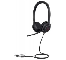 Проводная гарнитура Yealink UH35 Dual UC USB-C/A Дуо, HD звук, шумоподавление, LED-индикатор, USB-C/A (UH35 Dual UC USB-C/A)