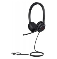 Проводная гарнитура Yealink UH35 Dual UC USB-C/A Дуо, HD звук, шумоподавление, LED-индикатор, USB-C/A (UH35 Dual UC USB-C/A)