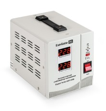 Exegate EX291730RUS Стабилизатор напряжения ExeGate Expert Turbo AST-1500 (1500ВА, вход 80-260В, двойная цифр. индикация вход/вых. напряжения, выход 220В±8%, КПД 98%, 5 уровней защиты, задержка, усиле