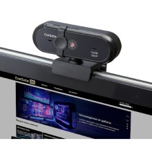 ExeGate Stream C925 Wide Full HD (2Мп, 1920х1080, 1080P,30fps, защитная шторка, фиксированный фокус, широкоугольный 4-линзовый объектив 79°, микрофон с шумоподавлением, универсальное крепление, USB, к