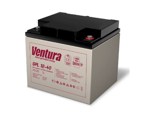 [АКБ Ventura] АКБ Ventura GPL 12-40   12V/47Ah {F6, ДхШхВ 197х166х176мм, 13.5кг, срок службы 12 лет}