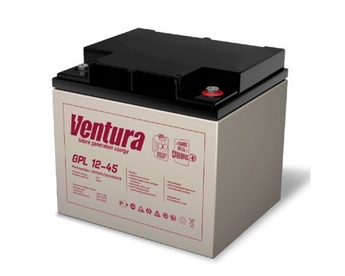 [АКБ Ventura] АКБ Ventura GPL 12-45   12V/49Ah {F6, ДхШхВ 197х166х176мм, 13.5кг, срок службы 12 лет}