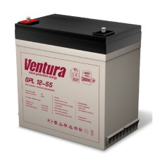АКБ Ventura GPL 12-55   12V/58Ah {F6, ДхШхВ 230х140х211мм, 17.1кг, срок службы 12 лет}