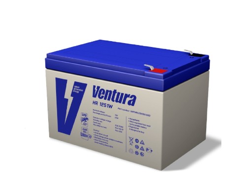 [АКБ Ventura] АКБ Ventura HR 1251W 12V/310 Вт/блок {12Ач, S63 (F2), ДхШхВ 151х98х101мм, 3.7кг, срок службы 10 лет}