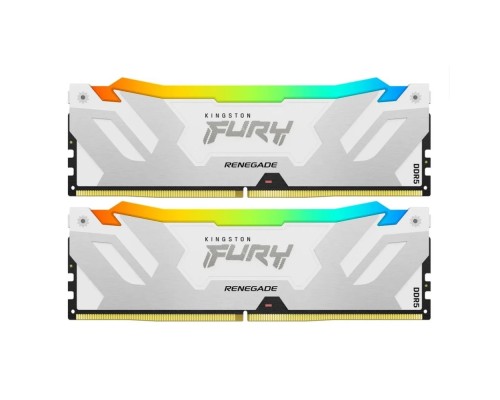[Модуль памяти] Память оперативная/ Kingston 64GB 6400MT/s DDR5 CL32 DIMM (Kit of 2) FURY Renegade RGB White XMP
