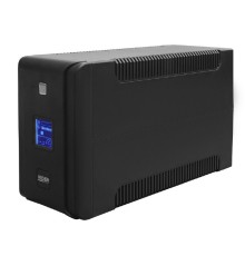 ИБП HIDEN EXPERT ULS1000C 1000ВА/600Вт {Линейно-интерактивный,4xSchuko+2xIEC C13 LCD, USB, встроенные АКБ 2x12B/7Ач}