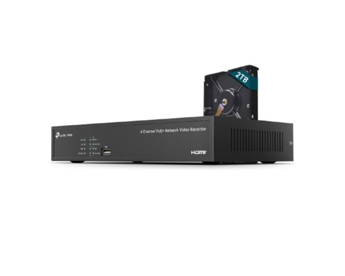 [Видеорегистратор] TP-Link VIGI NVR1004H-4P-2TB 4-канальный сетевой видеорегистратор с поддержкой PoE+