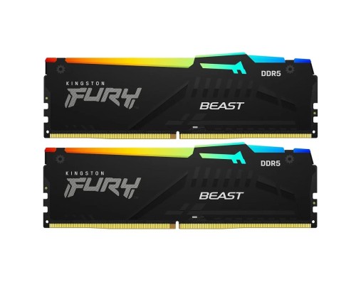 [Модуль памяти] Kingston 32GB 6800MT/s DDR5 CL34 DIMM (Kit of 2) FURY Beast RGB XMP KF568C34BBAK2-32