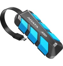 Твердотельный накопитель/ ADATA External SSD SC740, 500GB, Type-C, USB 3.2 Gen2, R/W 1050/1000 MB/s, 121.8x40.5x22.3mm, Blue (5 лет)