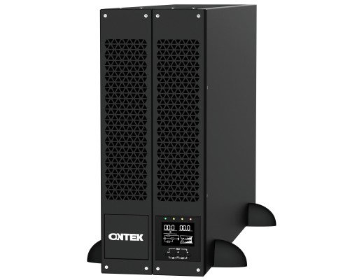 [Онтек] ИБП ONTEK SM RT 6, 6 кВА/6 кВт (PF=1) с внутренними аккумуляторными батареями, выходными клеммами и выходными розетками 6шт х С13, 2шт х С19  {6000ВА/6000Вт, 12В/9Ач * 16 шт.} 