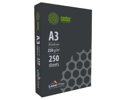 [Бумага] Бумага Cactus CS-LPA3250250 A3/250г/м2/250л./белый для лазерной печати