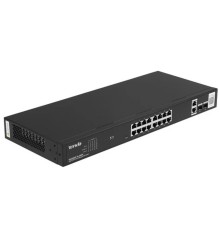 Tenda TEG2220P-16-250W Коммутатор управляемый PoE, 18 портов, 18x 1 Гбит/с, SFP 2x1 Гбит/с, PoE 16x 30Вт (до 230Вт)