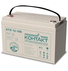 Контакт АКБ КТЛ 12-100 12V/100Ah {клемма Б-М6 (под болт М6), ДхШхВ 348х168х177мм, масса 28,90 кг, срок службы 12 лет}
