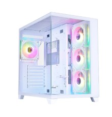 1STPLAYER MEGAVIEW MV8-TP ARGB White / ATX / 4x120mm ARGB fans / MV8-TP-WH-3FC7R-W-1FC7-W